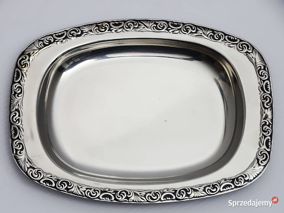 Taca metalowa z ornamentem stal nierdzewna 20