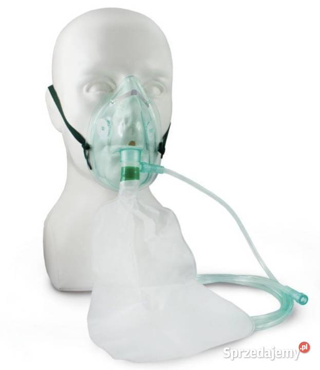 Maska tlenowa z rezerwuarem i drenem 2 sztuki w Nurkowanie śląskie Bytom