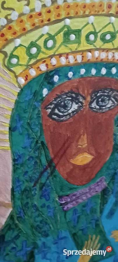 Obraz widać w stylu ludowym sztuki naiwnej Poznań sprzedam