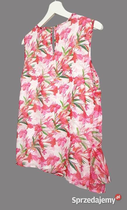 Bluzka różowa kwiaty na ramiączkach Mohito 36S Rozmiar 36(S) Chrzanów