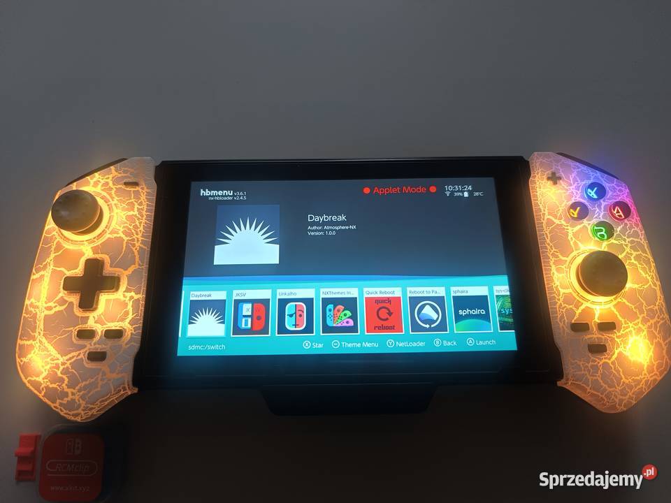 Nintendo Switch v1 Blue Transparent CFW Warszawa