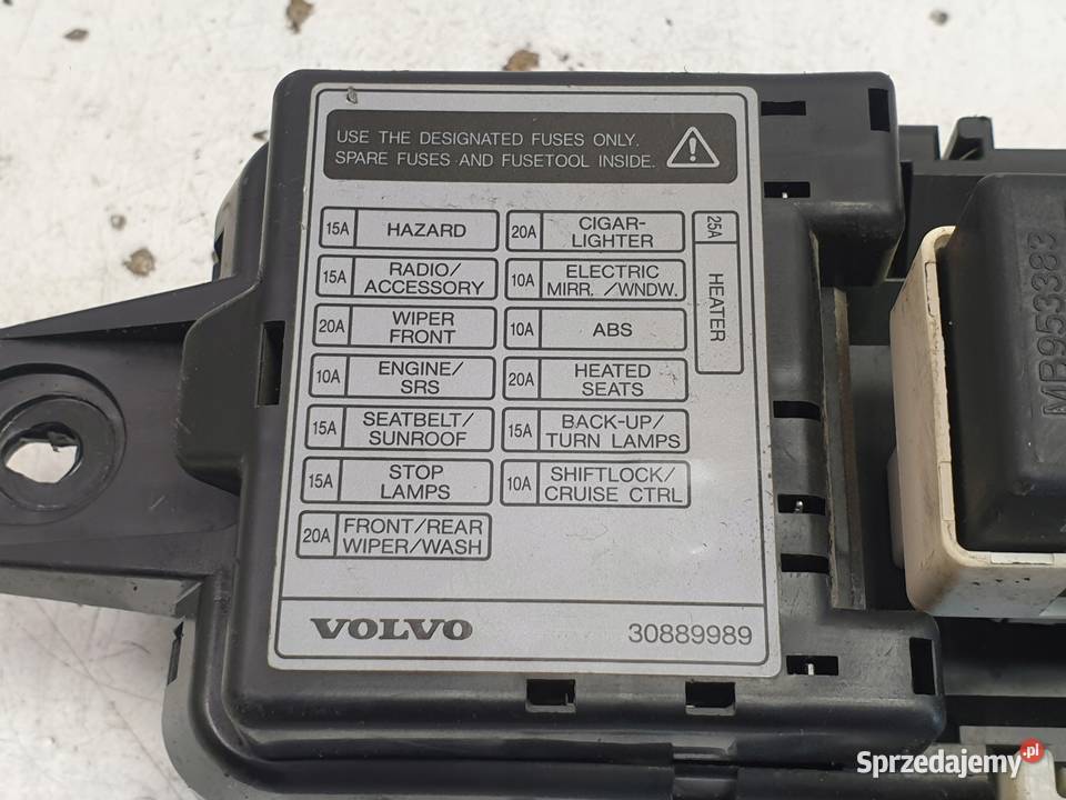 Volvo S40 V40 lift 19 D SKRZYNKA BEZPIECZNIKÓW osobowe lubelskie