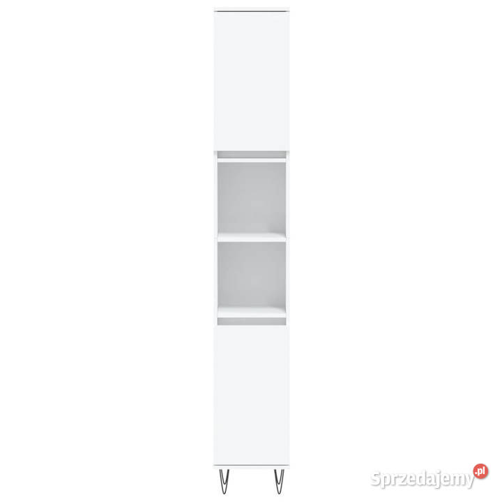 Szafka łazienkowa biała 30x30x190 materiał