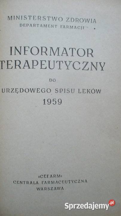 Informator Terapeutyczny Cefarm receptury leki Łódź