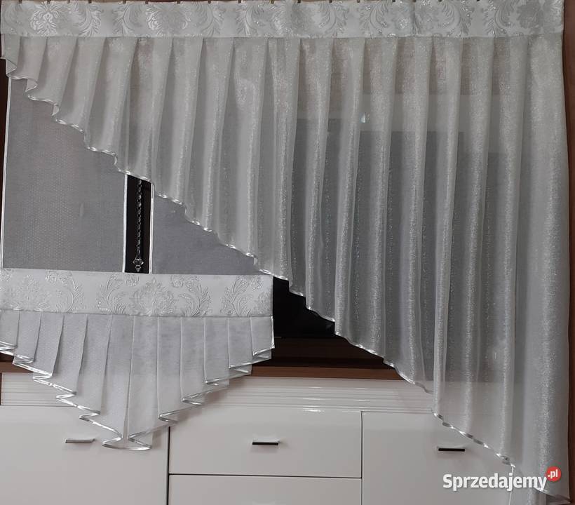 Firana panel srebrne kropeczki Mława