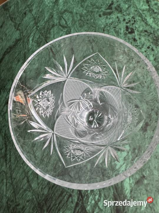 Wazon kryształowy z czasów PRL Vintage kolekcja Częstochowa