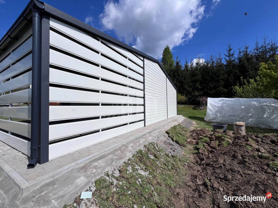 Garaż blaszany 6x6m wiata 3m 2x brama okno drzwi Gorzów Wielkopolski