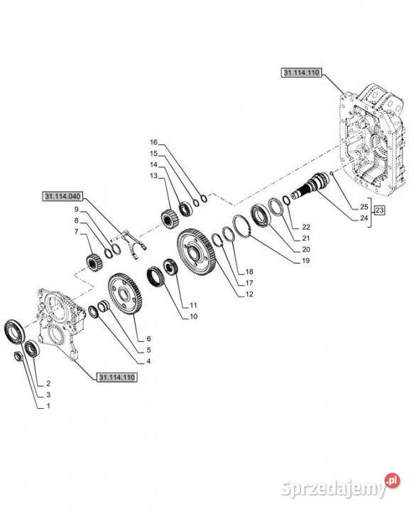 Holland T6070 Koło zębate napędowe 30t 87548137 Jastrzębniki