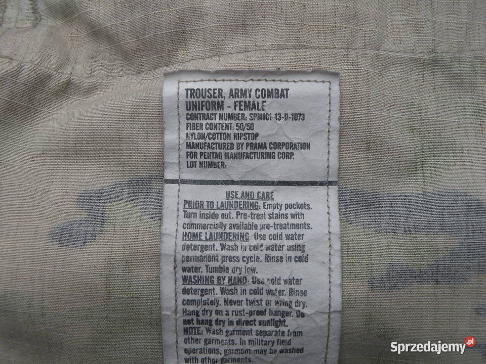 Spodnie ACU multicam OCP 31 regular FEMALE