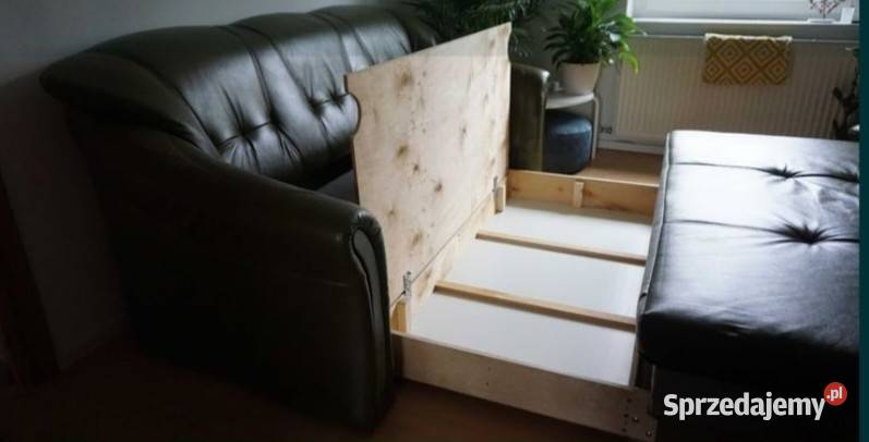 Sofa skórzana rozkładana zielona Gdańsk sprzedam