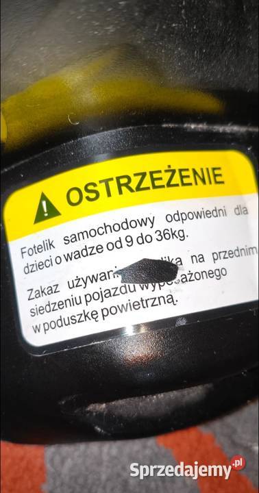 Fotelik samochodowy Zielonka