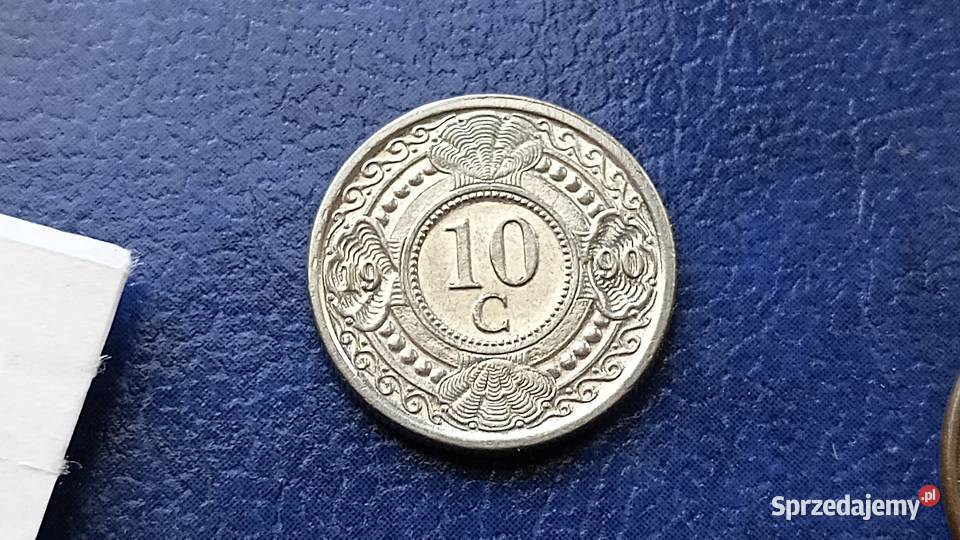 Stare monety 10 cent 1990 Antyle Holenderskie Numizmatyka Kolekcje podkarpackie Lesko