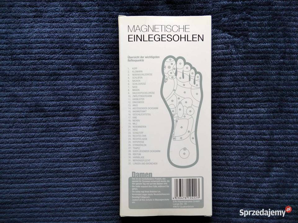 Wkładki do butów magnetyczne masujące akupresura Gdańsk
