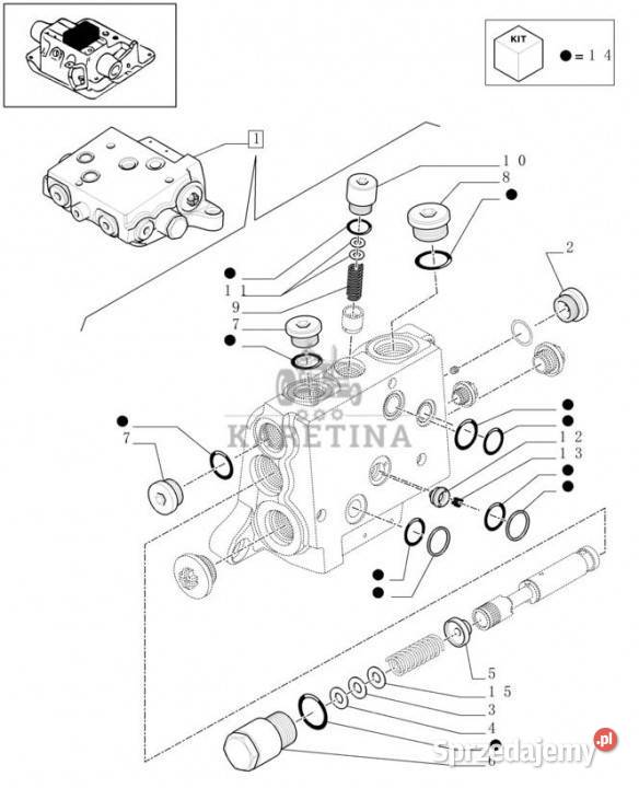 Holland T6010 Zawór sterujący 87730706 Jastrzębniki