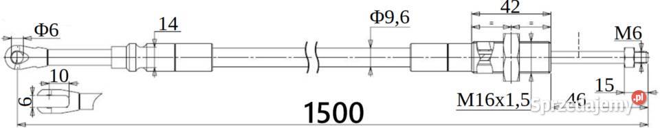 LINKA Z WIDEŁKAMI 1500 mm DŹWIGNI DO Solec Kujawski