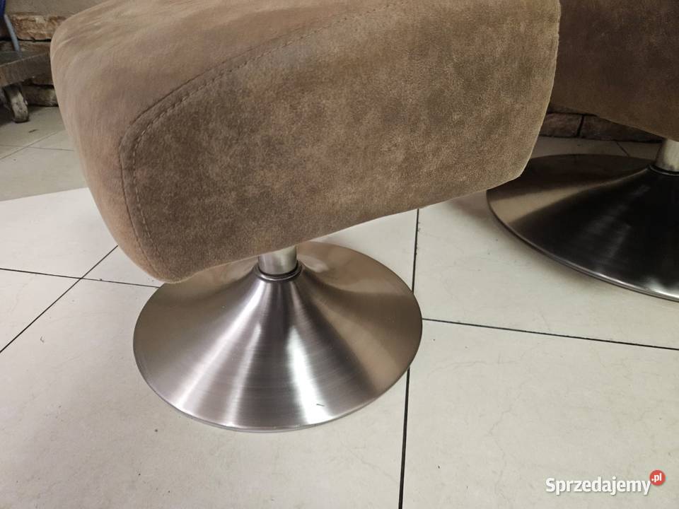 Fotel obrotowy z podnóżkiem WYGODNY tapicerka Pszczyna