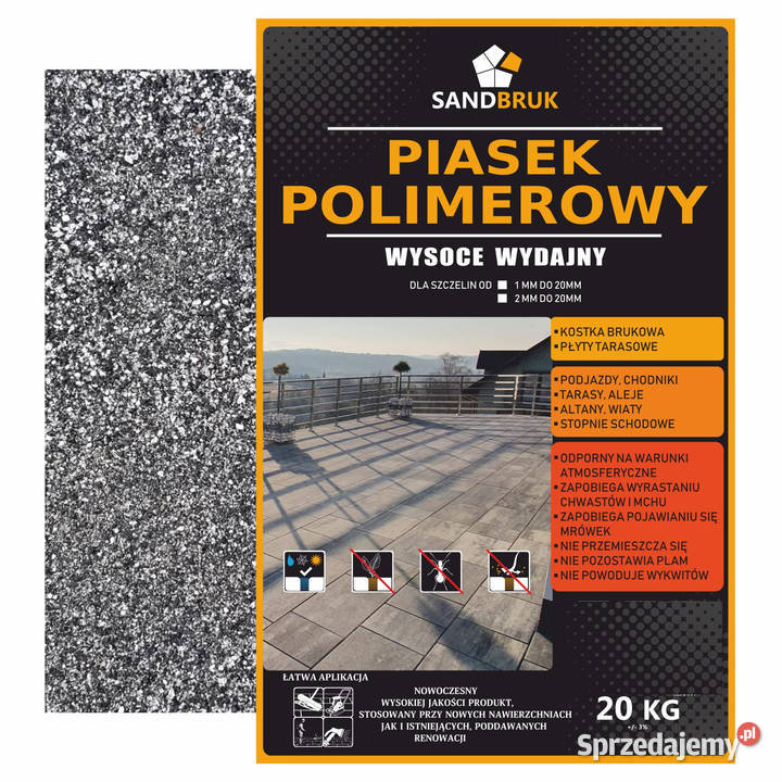 SandBruk Piasek Polimerowy Fuga Do Kostki Ciemny