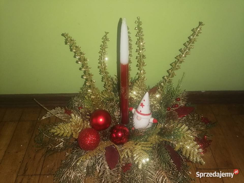 Stroik świąteczny bożonarodzeniowy bombki Sierpc
