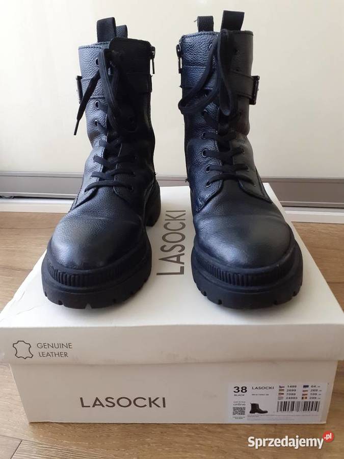 Kozaki Lasocki 38 skórzane skóra
