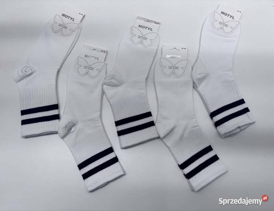 Skarpetki bawełniane wyższe Moda i Styl Leszno