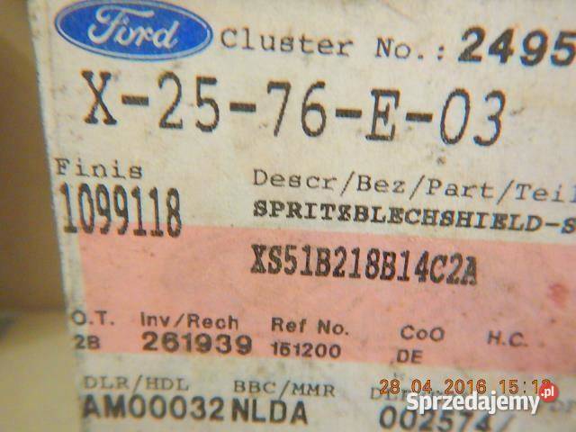 OSŁONA ZAMKA DRZWI PRZÓD FORD KA 9608 1099118 Osłony i zaślepki