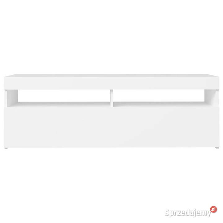Szafka pod TV z oświetleniem LED biała 120x35x40 mazowieckie