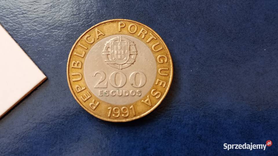 Stare monety 200 eskudo 1991 Portugalia Lesko