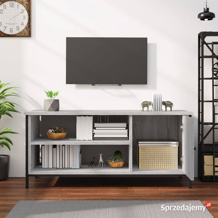 Szafka pod telewizor szary dąb sonoma 100x40x45 RTV Warszawa