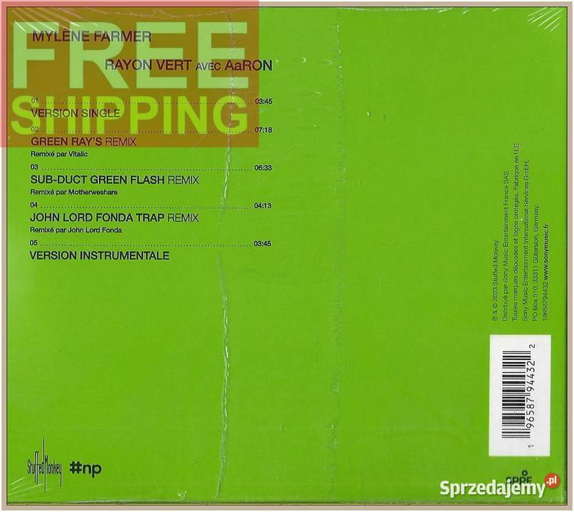 Mylne Farmer Avec AaRON Rayon Vert CD Maxi Krynica-Zdrój