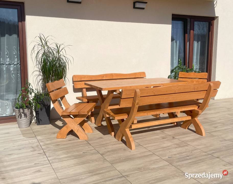 MEBLE OGRODOWE DREWNIANE ZESTAW TYROL MEBLE Jordanów sprzedam