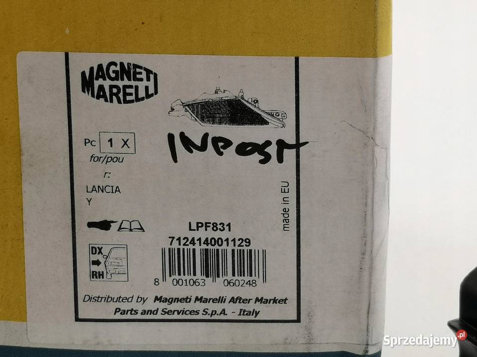 LAMPA PRAWY PRZÓD LANCIA YPSILON 19962003 NOWA