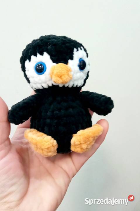 Pingwin wykonany na szydełku łódzkie Łask