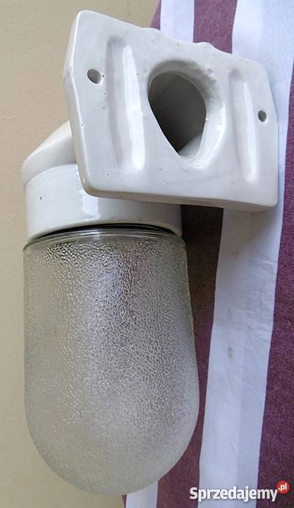 Lampa porcelanowa na ścianę szklany klosz E 27 Ostrów Wielkopolski