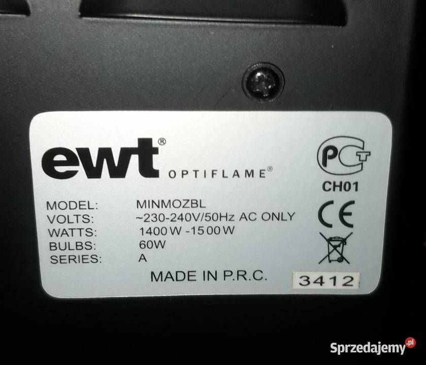 Kominek Elektryczny Firmy Ewt 1400W 1500W Pobiedziska