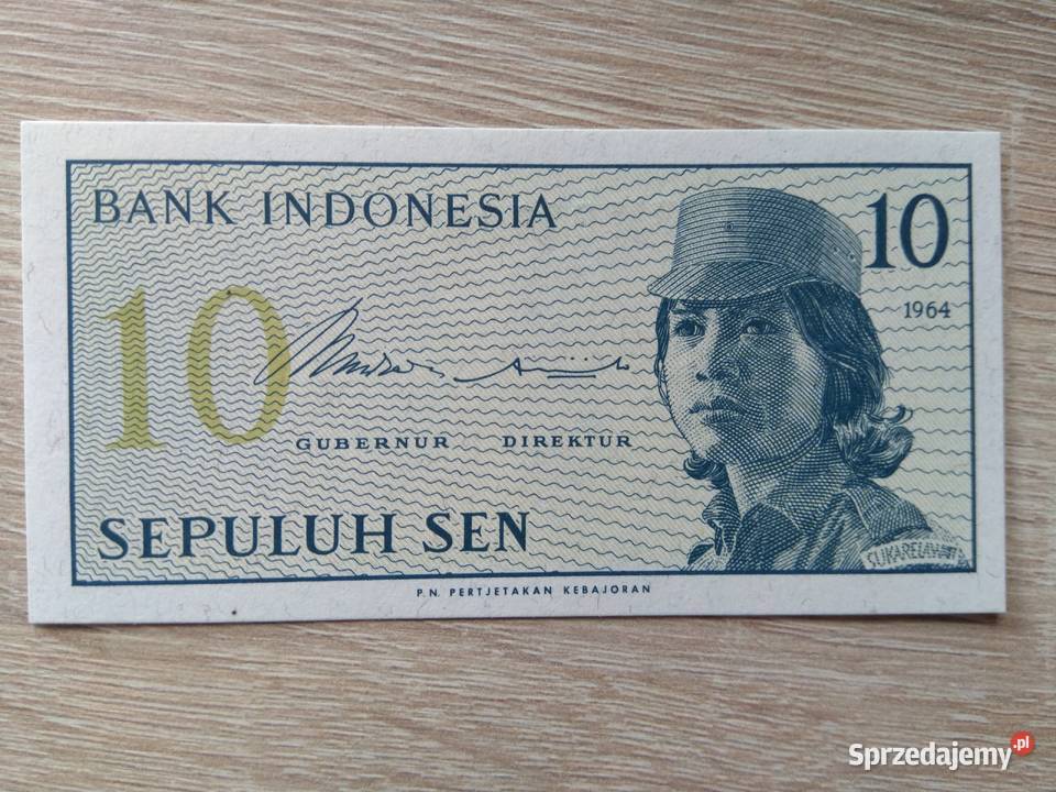 Banknot 10 sen Indonezja Chrząstawa Mała sprzedam