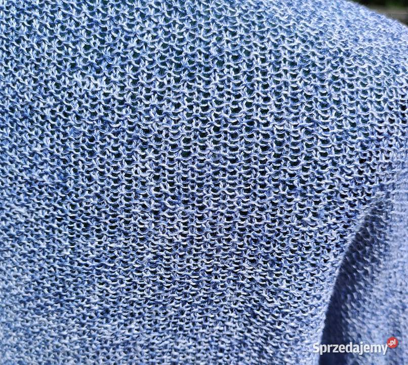 Lniany niebieski sweter Esmara 44 len linen Szczecin