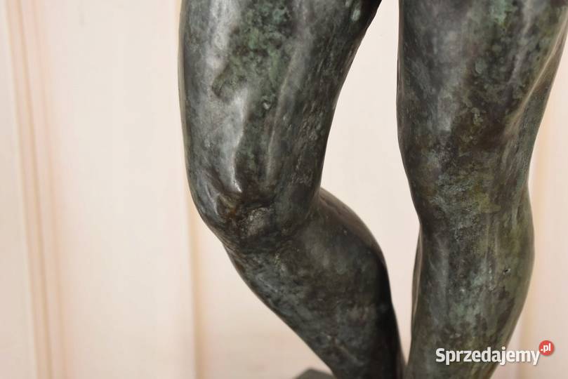 Ogromna Rzeźba wg Auguste Rodin Męski Akt Adam Kraków