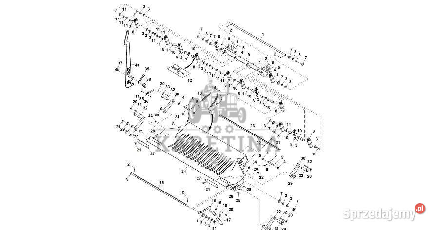 John Deere 960 Pręt CC121936 Podbieracz wielkopolskie Jastrzębniki