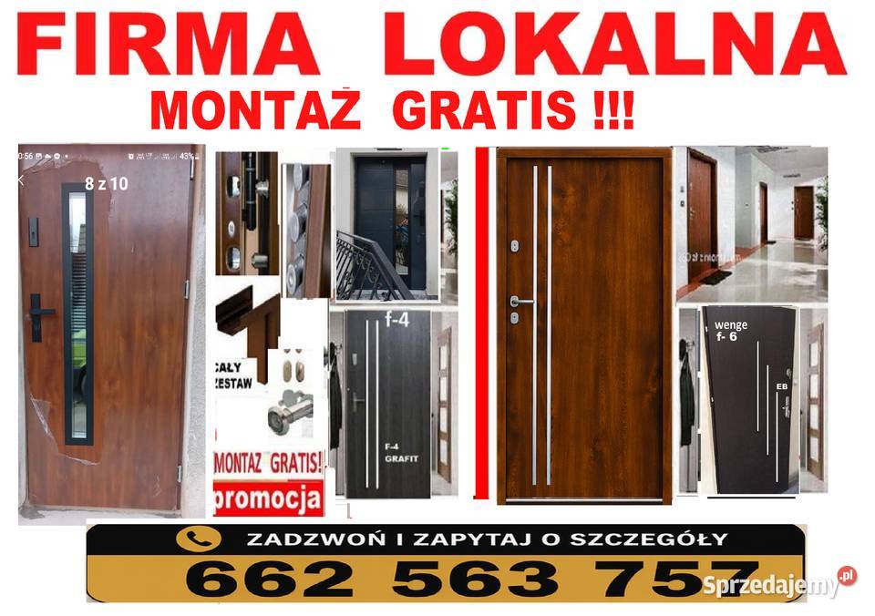 Drzwi wejściowe z montażem Kielce sprzedam