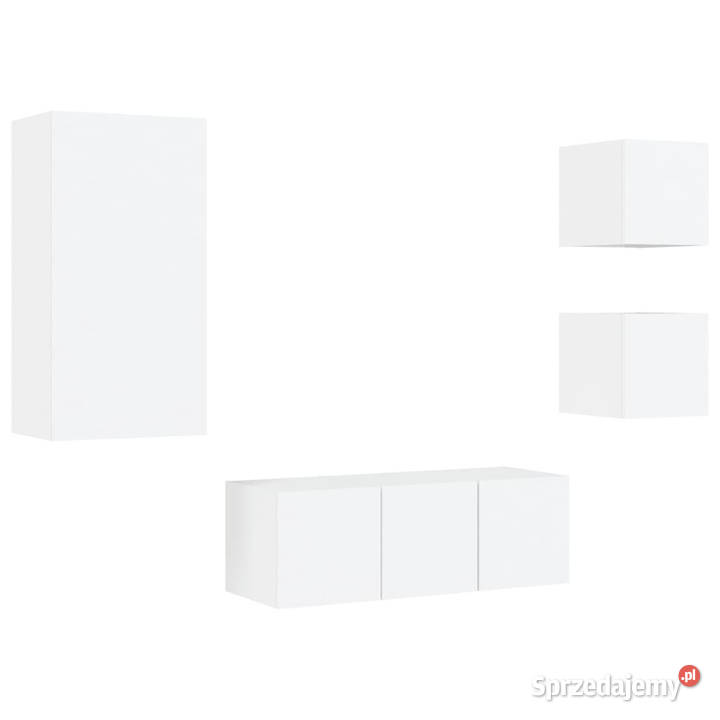 5częściowy zestaw mebli TV z LED biały WM3216825 Warszawa