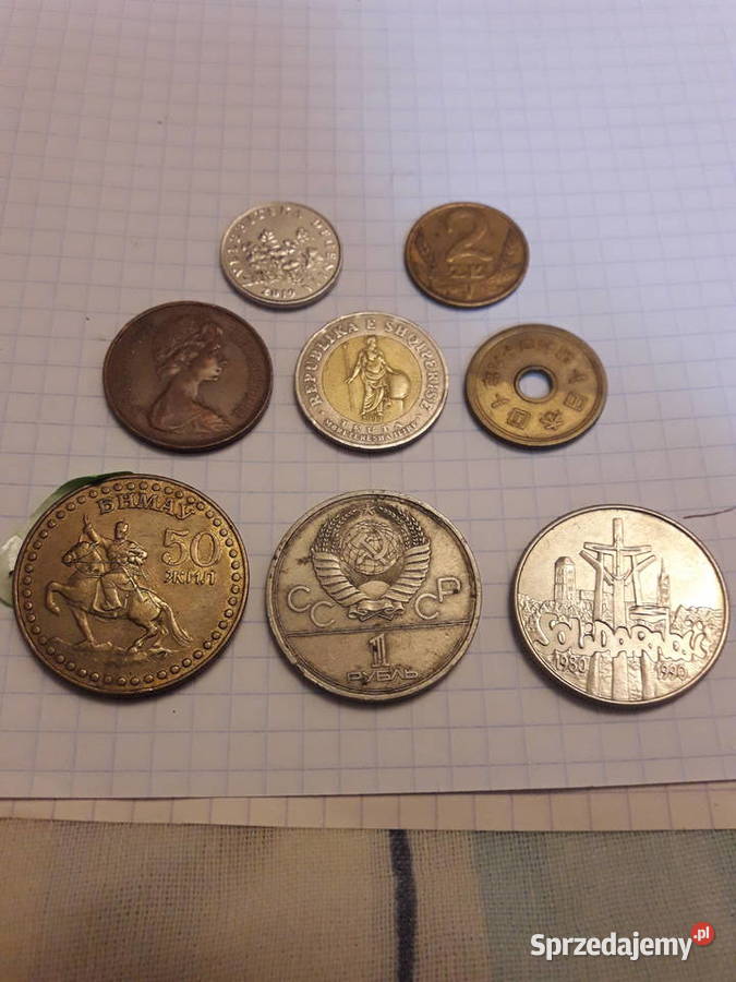 4 sztuki Polskich monet 5 Monet 2 SUM 50 sztuki Warszawa