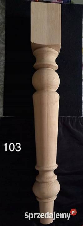 Nogi stołowe do mebli krzeseł Nóżki toczone 25cm Lubań