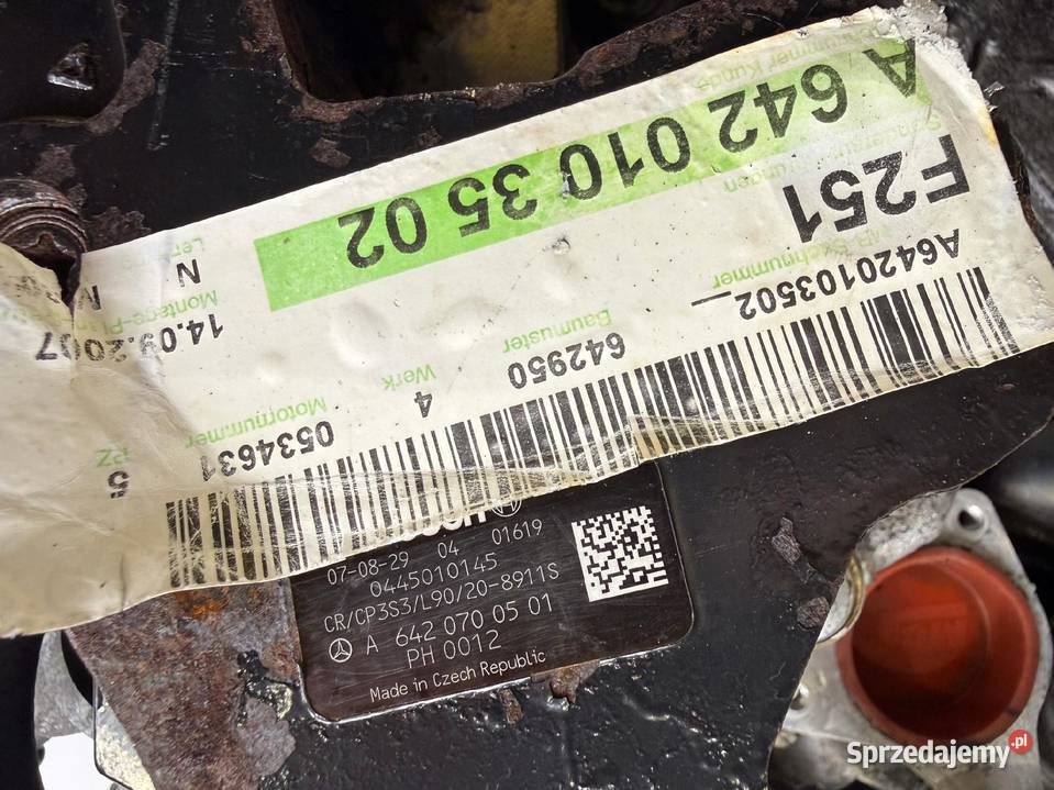 SILNIK 642950 Mercedes R W251 V251 30 V6 CDI osobowe Chełm