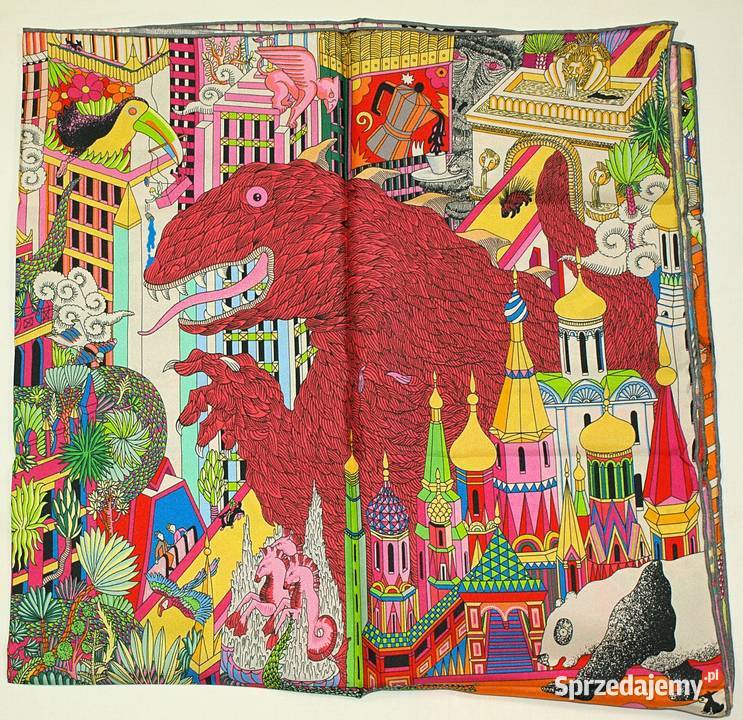 Hermes Paris Animapolis apaszka jedwabna 9090 Moda i Styl