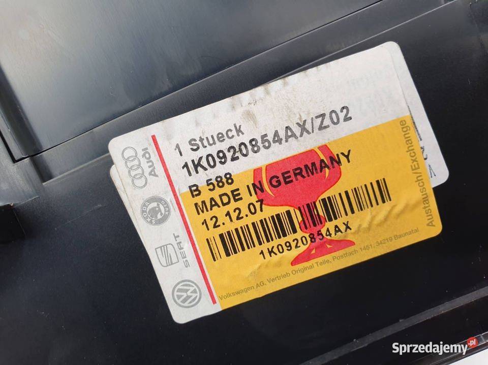 LICZNIK ZEGAR VOLKSWAGEN GOLF V 1K0920854AX Lipno