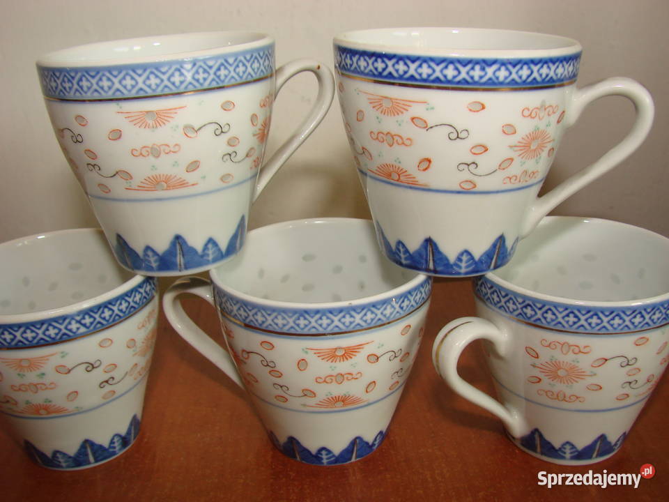 chińska ryżowa porcelana mała filiżanka Malarstwo Pruszcz Gdański