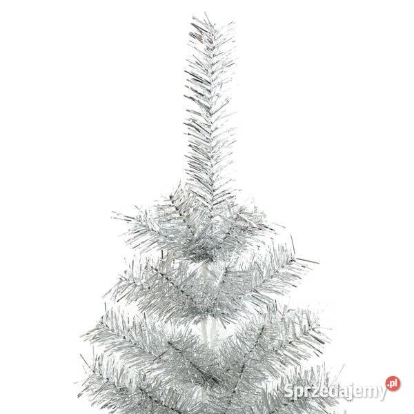 vidaXL Sztuczna choinka ze stojakiem srebrna 180 mazowieckie Warszawa