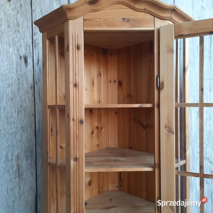 witryna narożnikowa sosnowa 647 Kredensy i witryny kujawsko-pomorskie Byczyna