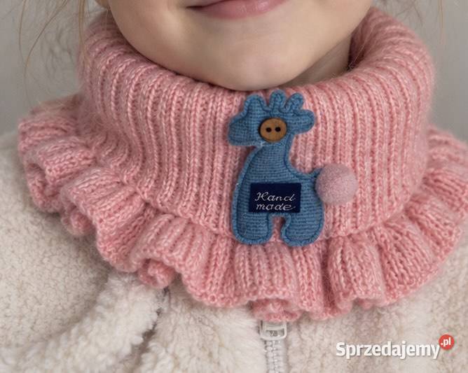 Różowy komin dziecięcy z żyrafką Pruszków sprzedam