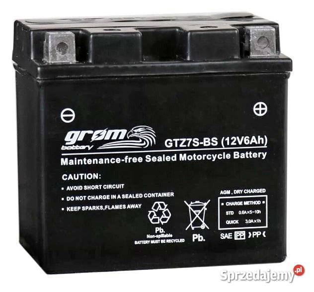 Akumulator motocyklowy GROM GTZ7SBS 12V 6Ah 120A Zakopane